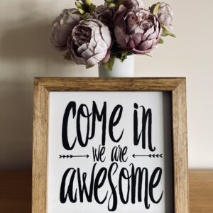 Come in we are awesome sign